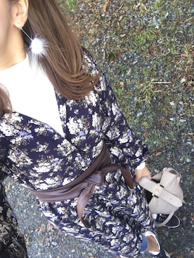 「Right-on（ライトオン）のアイテム（アクセサリー）」を使った、mamena♪さん（レディース・163cm）の秋コーディネート