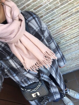 「アイテム（バレッタ/ヘアクリップ、ホワイト系）」を使った、mamena♪さん（レディース・163cm）の冬コーディネート