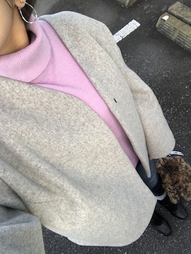 「CONVERSE（コンバース）のALL STAR HI（スニーカー）」を使った、mamena♪さん（レディース・163cm）の冬コーディネート