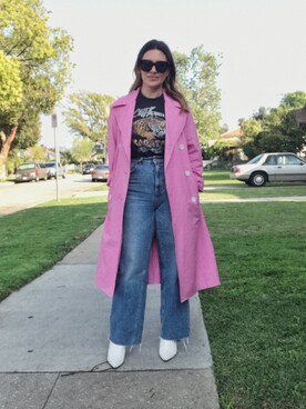 Zara ザラ のトレンチコート ピンク系 を使ったコーディネート一覧 地域 アメリカ Wear