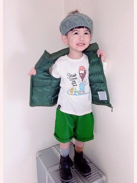 「present（プレゼント）のアイテム（ジャケット/アウター）」を使った、AO★SORAさん（キッズ・100cm）の秋コーディネート