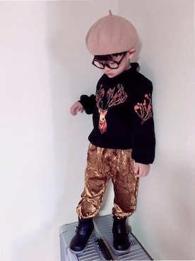 「abcd（ナシ）のアイテム（その他）」を使った、AO★SORAさん（キッズ・100cm）の秋コーディネート