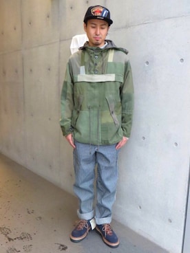 「Ralph Lauren」｜「アイテム（マウンテンパーカー）」を使った、takさん（メンズ・176cm）の冬コーディネート