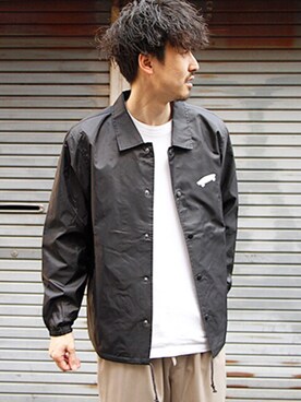「BASISBROEK（バシスブルック）のアイテム（スラックス）」を使った、takさん（メンズ・176cm）の春コーディネート