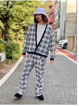「YSTRDY's TMRRW（イエスタデイズトゥモロー）のアイテム（アクセサリー）」を使った、takさん（メンズ・176cm）の夏コーディネート
