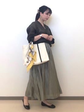 「Te chichi TERRASSE（テチチテラス）のアイテム（財布/小物）」を使った、chihanaさん（レディース・157cm）の春コーディネート