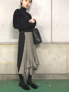 るうこさん（レディース・162cm）の冬コーディネート