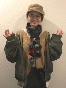 るうこさん（レディース・162cm）の冬コーディネート