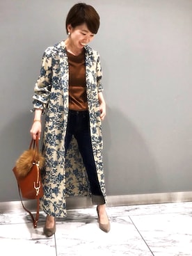 「RIVE DROITE（リヴドロワ）のアイテム（シャツワンピース）」を使った、☺︎いこまい☺︎さん（レディース・151cm）の夏コーディネート