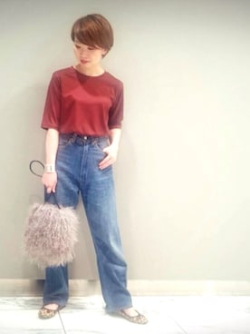 「RIVE DROITE（リヴドロワ）のアイテム（バレエシューズ）」を使った、☺︎いこまい☺︎さん（レディース・151cm）の夏コーディネート