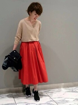 「RIVEDROITE」｜「アイテム（デニムジャケット）」を使った、☺︎いこまい☺︎さん（レディース・151cm）の秋コーディネート