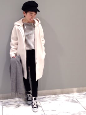 「RIVEDROITE」｜「アイテム（帽子）」を使った、☺︎いこまい☺︎さん（レディース・151cm）の秋コーディネート