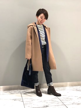 「RIVEDROITE」｜「アイテム（その他アウター）」を使った、☺︎いこまい☺︎さん（レディース・151cm）の冬コーディネート