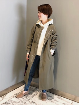 「RIVEDROITE」｜「アイテム（その他アウター）」を使った、☺︎いこまい☺︎さん（レディース・151cm）の冬コーディネート