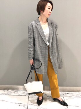 「RIVEDROITE」｜「アイテム（スリッポン）」を使った、☺︎いこまい☺︎さん（レディース・151cm）の春コーディネート