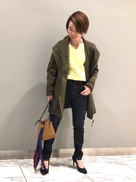 「RIVEDROITE」｜「アイテム（その他アウター）」を使った、☺︎いこまい☺︎さん（レディース・151cm）の春コーディネート