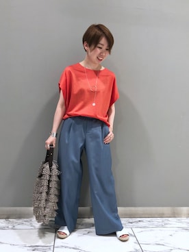 「ANITA BILARDI（アニタビラルディ）のアイテム」を使った、☺︎いこまい☺︎さん（レディース・151cm）の夏コーディネート