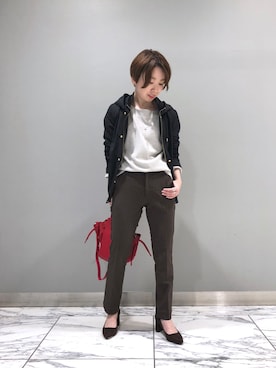 「RIVEDROITE」｜「アイテム（マウンテンパーカー）」を使った、☺︎いこまい☺︎さん（レディース・151cm）の秋コーディネート