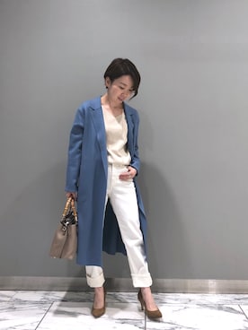 「RIVEDROITE」｜「アイテム（チェスターコート）」を使った、☺︎いこまい☺︎さん（レディース・151cm）の冬コーディネート