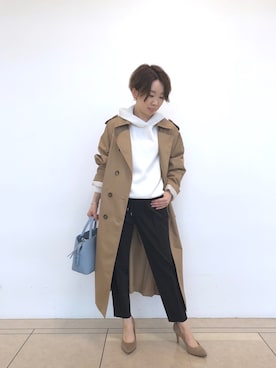 「RIVEDROITE」｜「アイテム（トレンチコート）」を使った、☺︎いこまい☺︎さん（レディース・151cm）の冬コーディネート