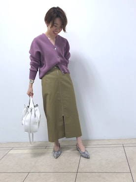 「RIVEDROITE」｜「アイテム（スリッポン）」を使った、☺︎いこまい☺︎さん（レディース・151cm）の冬コーディネート