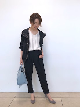 「RIVEDROITE」｜「アイテム（マウンテンパーカー）」を使った、☺︎いこまい☺︎さん（レディース・151cm）の春コーディネート