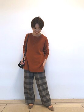 「tee Lisa（ティーリサ）のアイテム」を使った、☺︎いこまい☺︎さん（レディース・151cm）の秋コーディネート