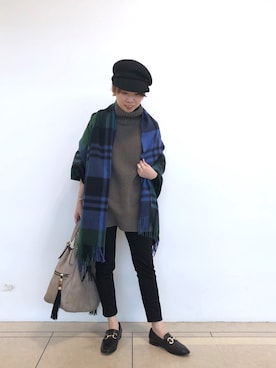 「RIVEDROITE」｜「アイテム（帽子）」を使った、☺︎いこまい☺︎さん（レディース・151cm）の秋コーディネート