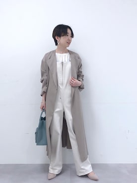 「RIVEDROITE」｜「アイテム（サロペット/オーバーオール）」を使った、☺︎いこまい☺︎さん（レディース・153cm）の冬コーディネート
