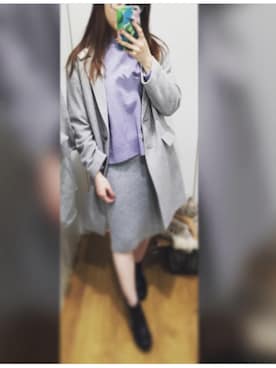 「PULL&BEAR（プルアンドベア）のアイテム（ブーツ）」を使った、HY.Yuさん（レディース・160cm）の冬コーディネート