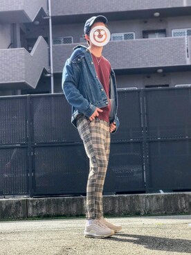 「Right-on（ライトオン）のアイテム（デニムジャケット）」を使った、kotaさん（メンズ・182cm）の秋コーディネート