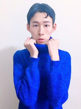 「FENDI（フェンディ）のアイテム（ダッフルコート）」を使った、Jerome HWさん（メンズ・170cm）の冬コーディネート