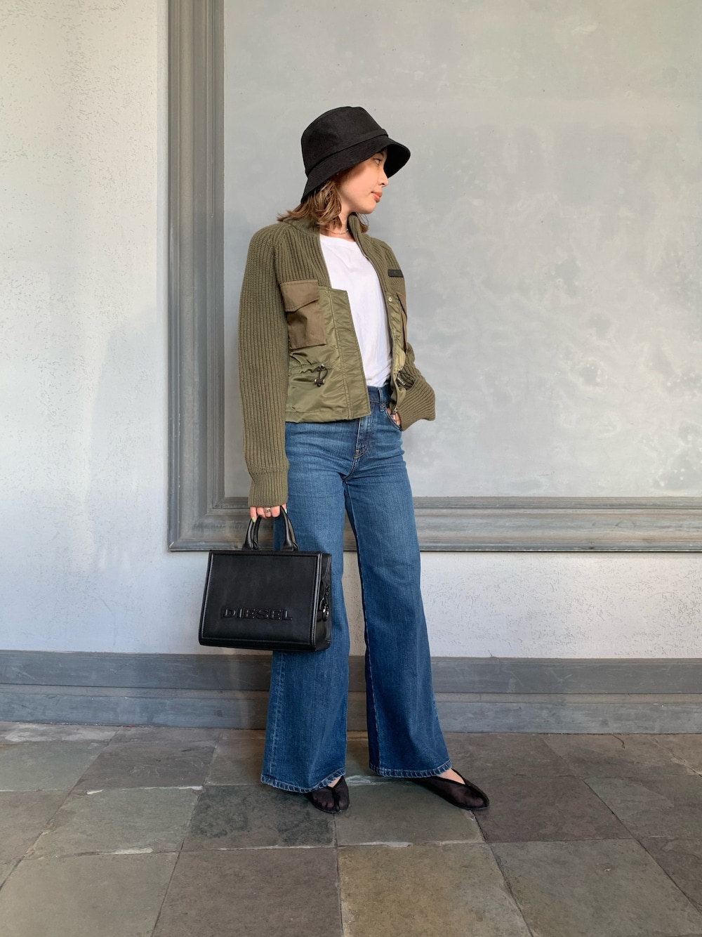 希少✨ディーゼル 2way ワンショルダーバッグ スタッズ レザー