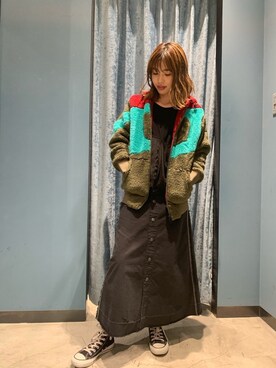 「DIESEL（ディーゼル）のアイテム（スカート）」を使った、mariさん（レディース・161cm）の秋コーディネート