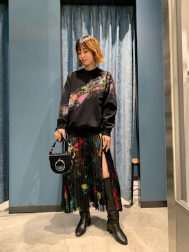 「DIESEL（ディーゼル）のアイテム（スカート）」を使った、mariさん（レディース・161cm）の秋コーディネート