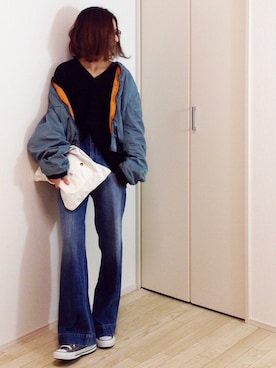 「アイテム（ブルゾン）」を使った、mayumiさん（レディース・156cm・30代）の冬コーディネート