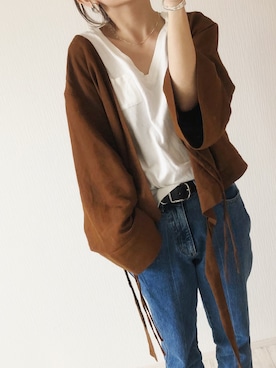 「SABLE CLUTCH（セーブルクラッチ）のアイテム」を使った、mayumiさん（レディース・156cm）の春コーディネート