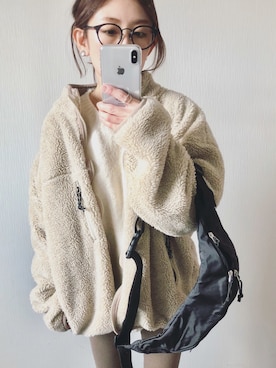 「RED CHOP WORKS（レッドチョップワークス）のアイテム（レギンス/スパッツ）」を使った、mayumiさん（レディース・156cm）の冬コーディネート