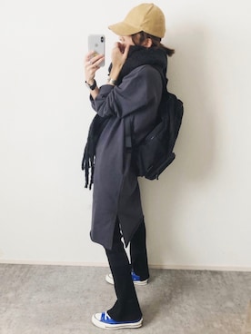 「ALLUMER（アリュメール）のアイテム（ワンピース/ドレス）」を使った、mayumiさん（レディース・156cm）の冬コーディネート