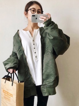 「RED CHOP WORKS（レッドチョップワークス）のアイテム（レギンス/スパッツ）」を使った、mayumiさん（レディース・156cm）の春コーディネート