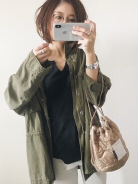 「RED CHOP WORKS（レッドチョップワークス）のアイテム（レギンス/スパッツ）」を使った、mayumiさん（レディース・156cm）の春コーディネート