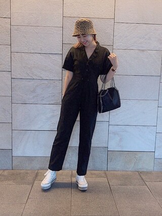 MOUSSY（マウジー）の「LINEN BLEND SHIRT オールインワン（つなぎ 