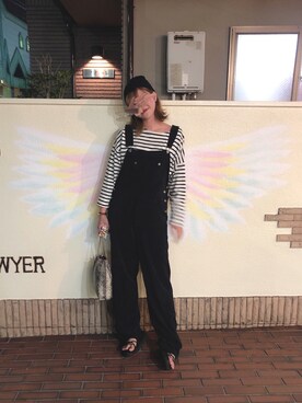 「ラブアンドピース2020」｜「アイテム（サロペット/オーバーオール）」を使った、はるきゃんさん（レディース・167cm）の秋コーディネート