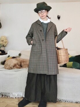 「POU DOU DOU（プードゥドゥ）のアイテム（帽子）」を使った、iroas31さん（レディース・153cm）の冬コーディネート