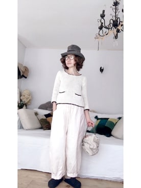 「IENA」｜「アイテム（帽子）」を使った、iroas31さん（レディース・153cm）の春コーディネート