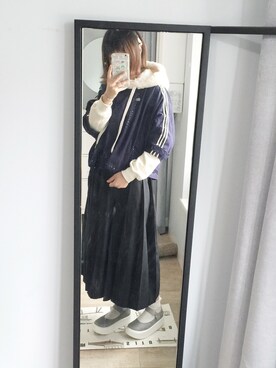 「Handmade（ハンドメイド）のアイテム（ブルゾン）」を使った、Kira|_・)さん（レディース・166cm）の春コーディネート