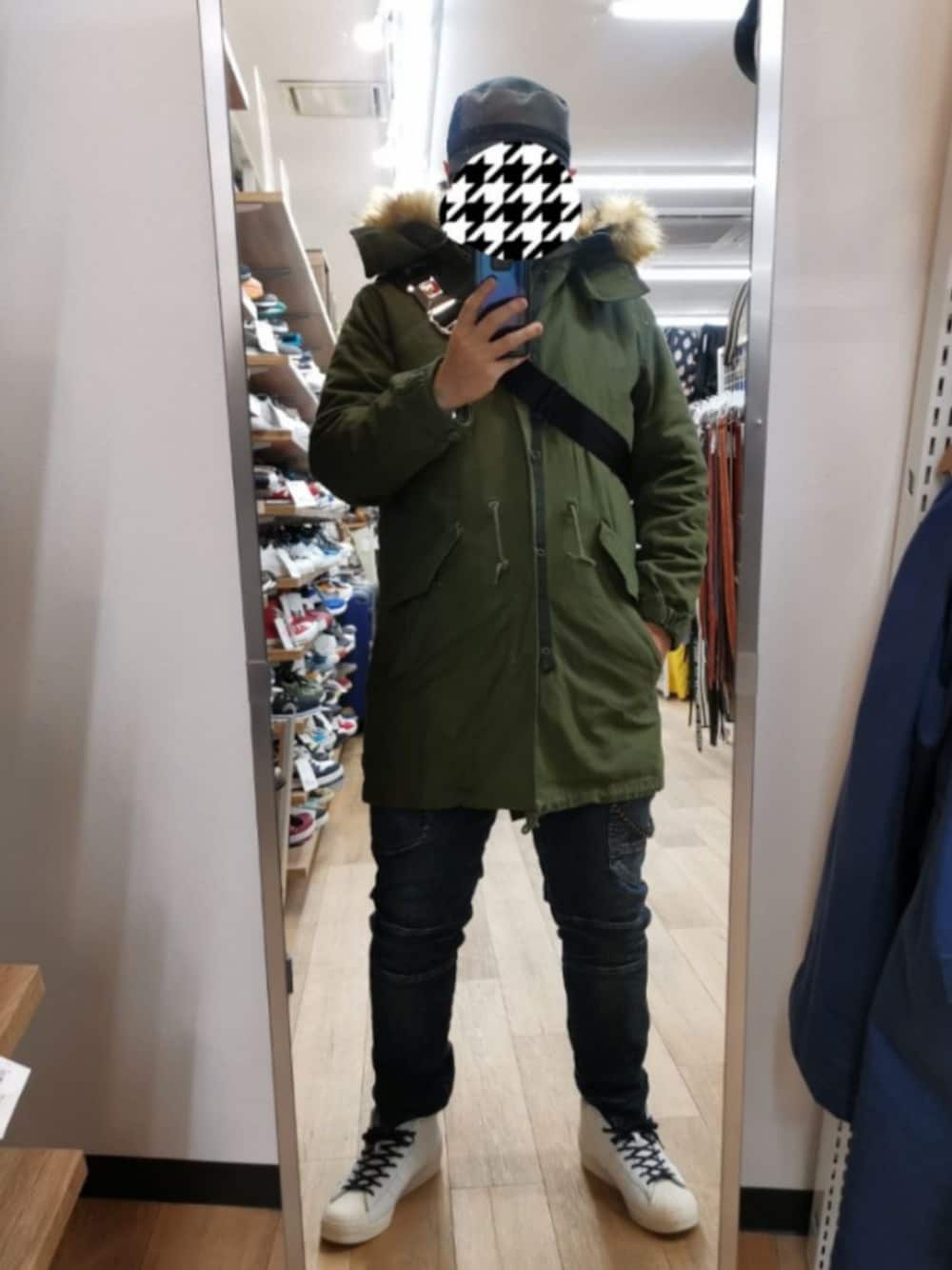 週末値下　新品　grn(ジーアールエヌ) デニムモッズコート 3WAY ロング 20191210081058623_1000.jpg
