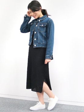 「GeeRA（ジーラ）のアイテム（セットアップ）」を使った、RyuRyu さん（レディース・155cm）の冬コーディネート