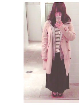 「archives（アルシーヴ）のアイテム（トレンチコート）」を使った、mamiさん（レディース・152cm）の春コーディネート