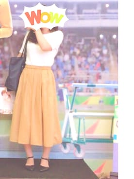 「黄色×白」｜mamiさん（レディース・152cm）の夏コーディネート